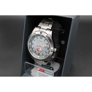 Timex Citation San Francisco 49ers Mens Watch Silver‎ w/ Indiglo